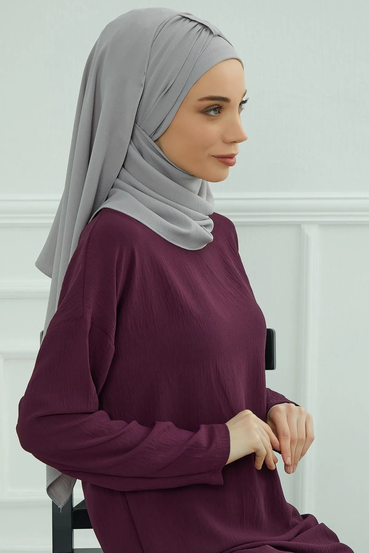 Practical Stylish Aerobin Shawl for Women, Effortless Aerobin Instant Shawl, Breathable Pleated Women Shawl Headscarf Lightweight,CPS-91