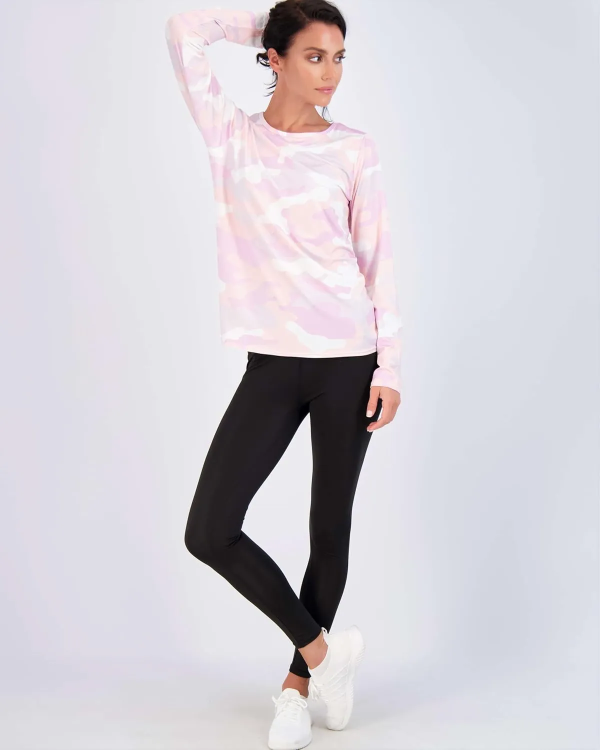 Real Essentials 4 Pack: Women's UPF 50  Quick Dry Fit Sun Shirts Long Sleeve UV SPF Hiking Top Outdoor (Available in Plus)