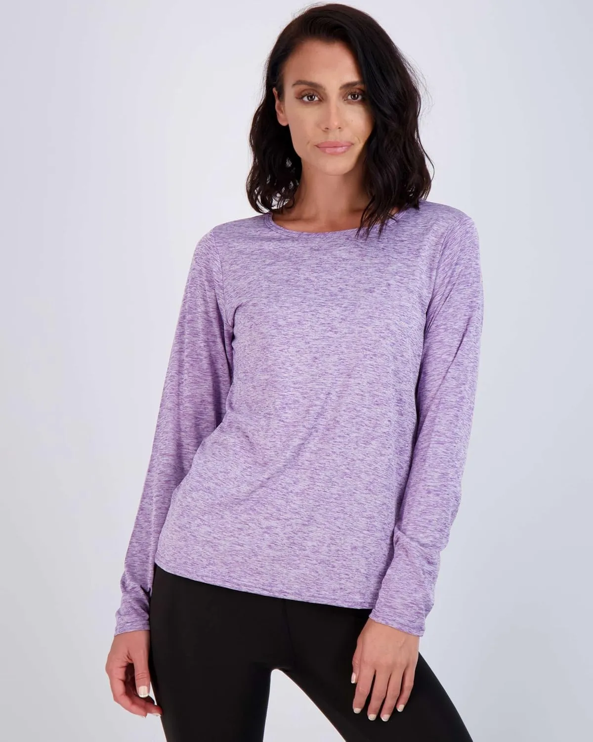 Real Essentials 4 Pack: Women's UPF 50  Quick Dry Fit Sun Shirts Long Sleeve UV SPF Hiking Top Outdoor (Available in Plus)