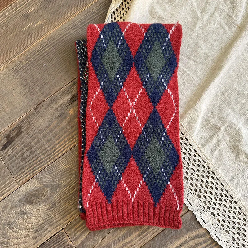 Red Knitted Scarf For Boys And Girls