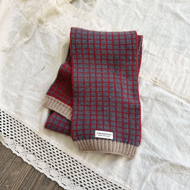 Red Knitted Scarf For Boys And Girls