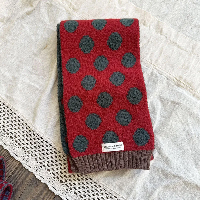 Red Knitted Scarf For Boys And Girls