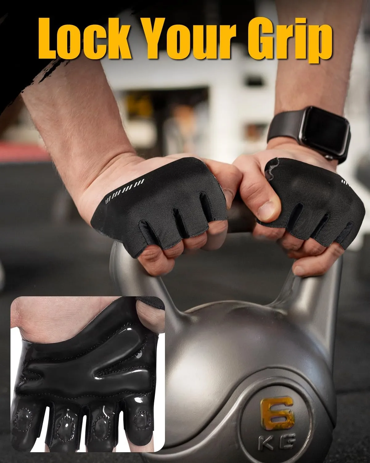 RIGWARL Weight Lifting Workout Gloves Men Women, Breathable Barehand Gym Gloves for Weightlifting Rowing Exercise Training Fitness Crossfit WODs