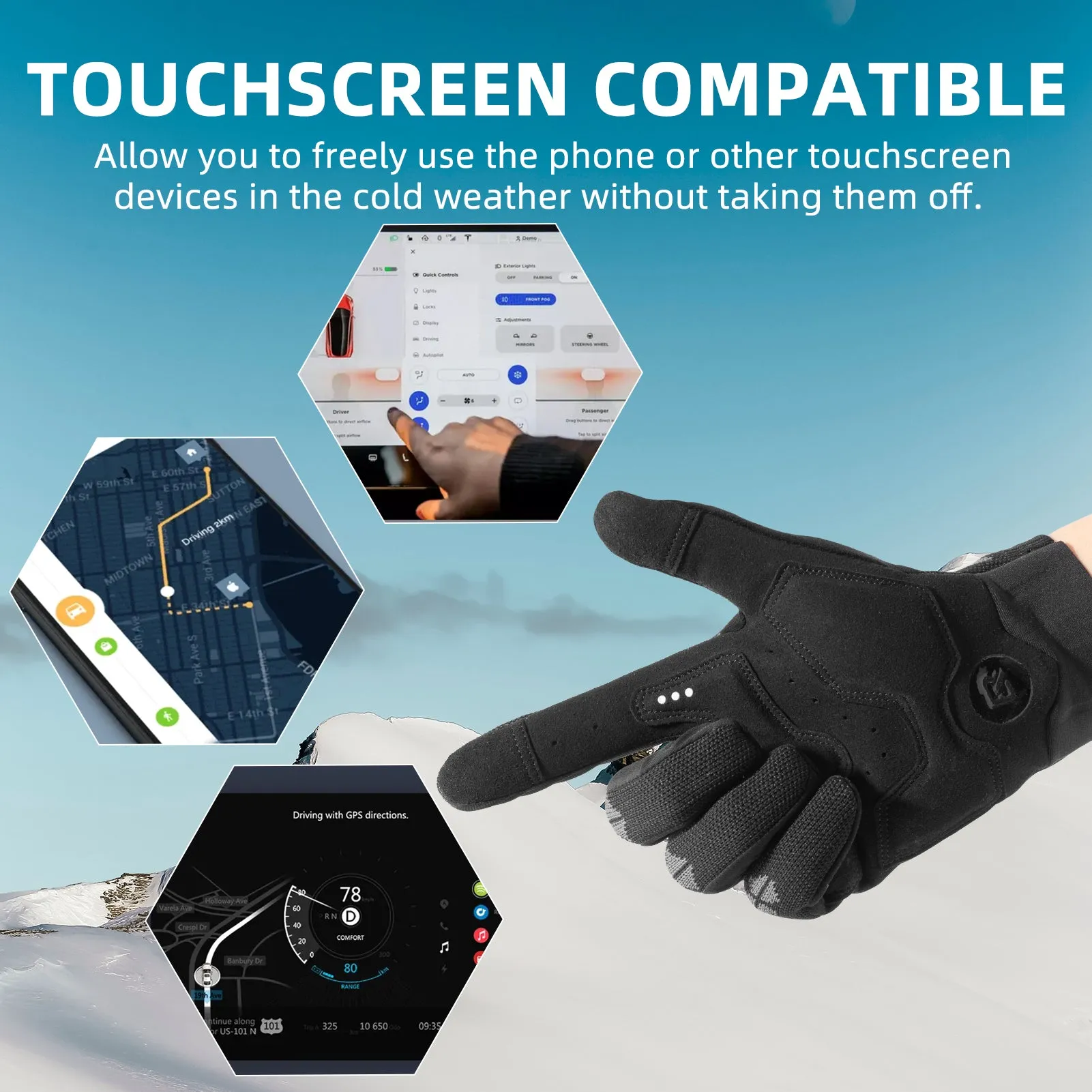 ROCKBROS Breathable Shock-absorption Anti-slip Bike Gloves
