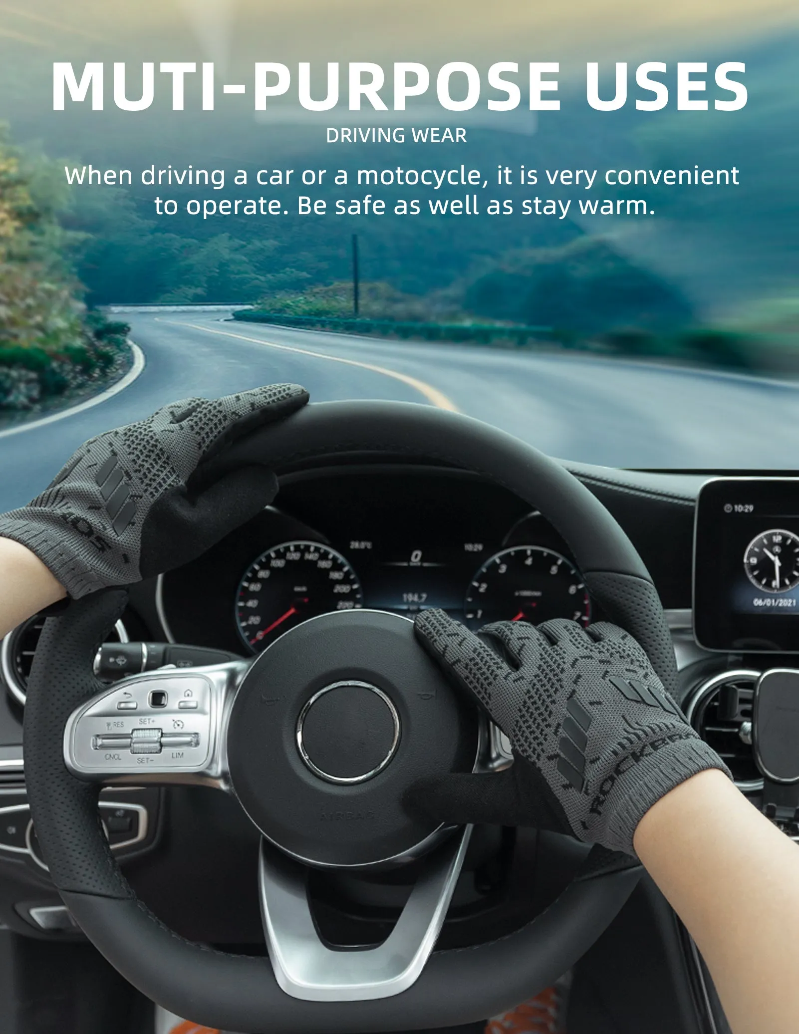 ROCKBROS Breathable Shock-absorption Anti-slip Bike Gloves