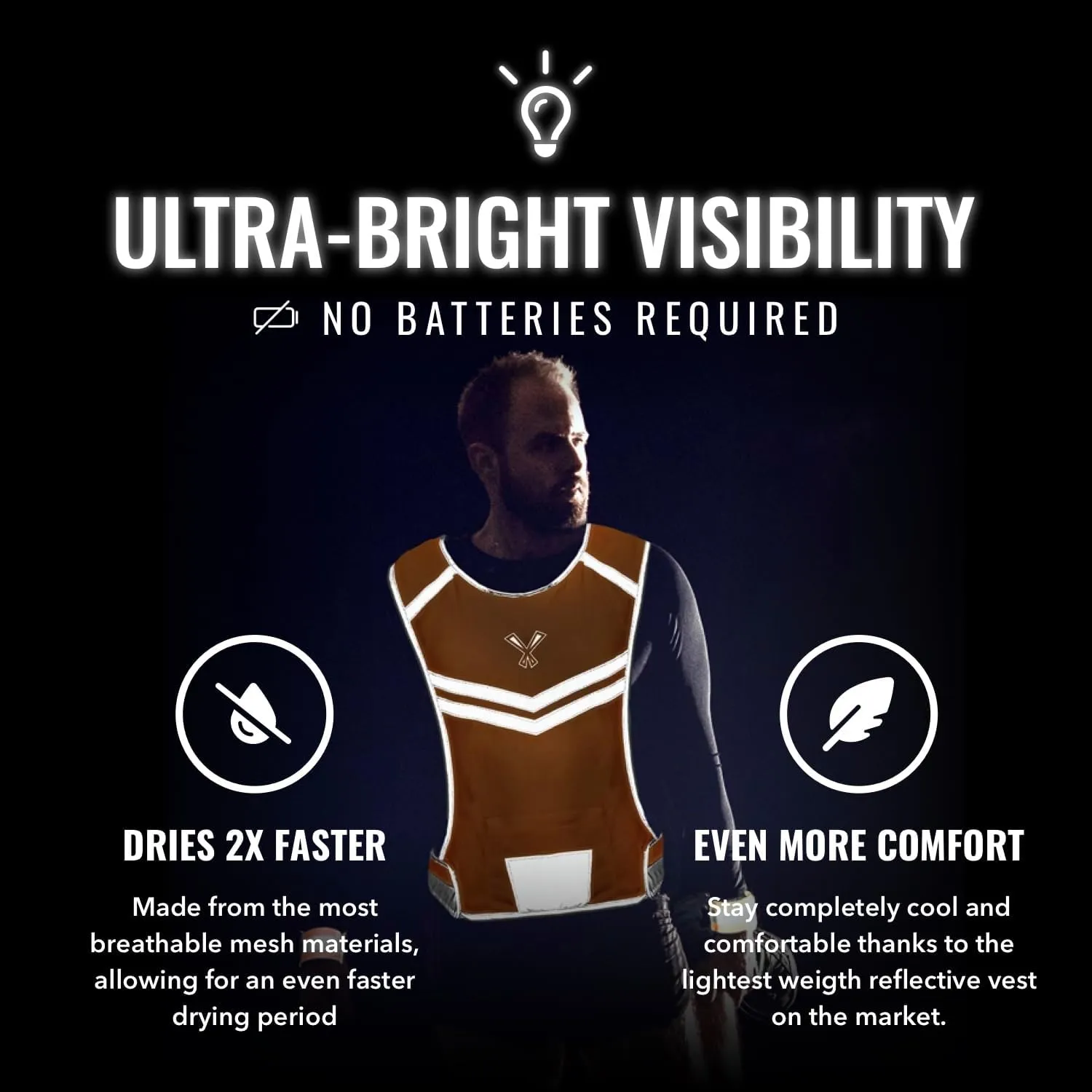 Running Reflective Vest with Inside Pocket and 2 Bands, High Visibility Reflective Running Gear Safety Vest Straps for Men Women Kids for Night Running Walking Cycling