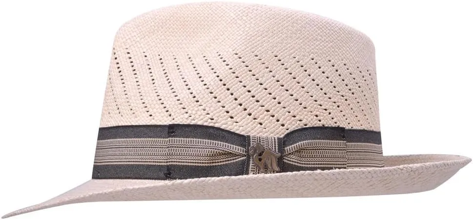 Salvatore Hat Panama Hat Grade 3 for Women Men Sun Hat for Men Teardrop Shape, Grosgrain Ribbon | UV SPF 30