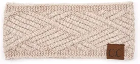 ScarvesMe Women Diagonal Stripes Criss Cross Pattern Soft Knit Headband Headwrap