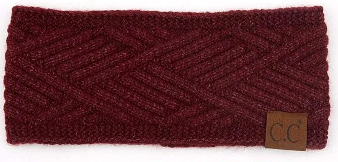 ScarvesMe Women Diagonal Stripes Criss Cross Pattern Soft Knit Headband Headwrap