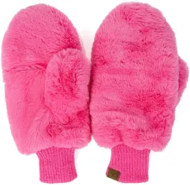 ScarvesMe Women's Winter Warm Fleece Lined Multi Buffalo Check Plaid Knit Mitten Gloves
