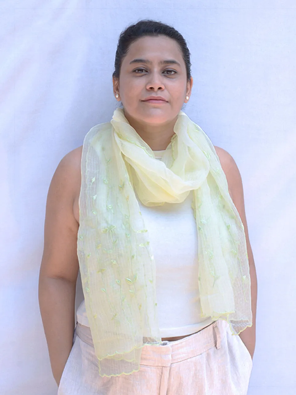 Seine - Kota Doria Green Shawl