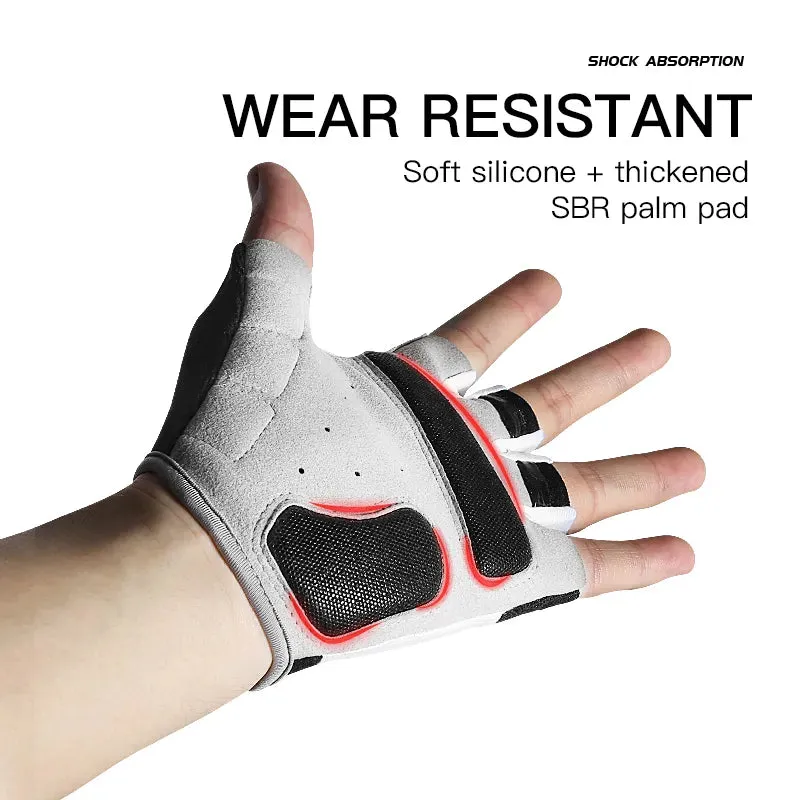 Shockproof GEL Pad Cycling Gloves Half Finger Sport Gloves Men Women Summer Bicycle Gym Fitness Gloves MTB Gloves