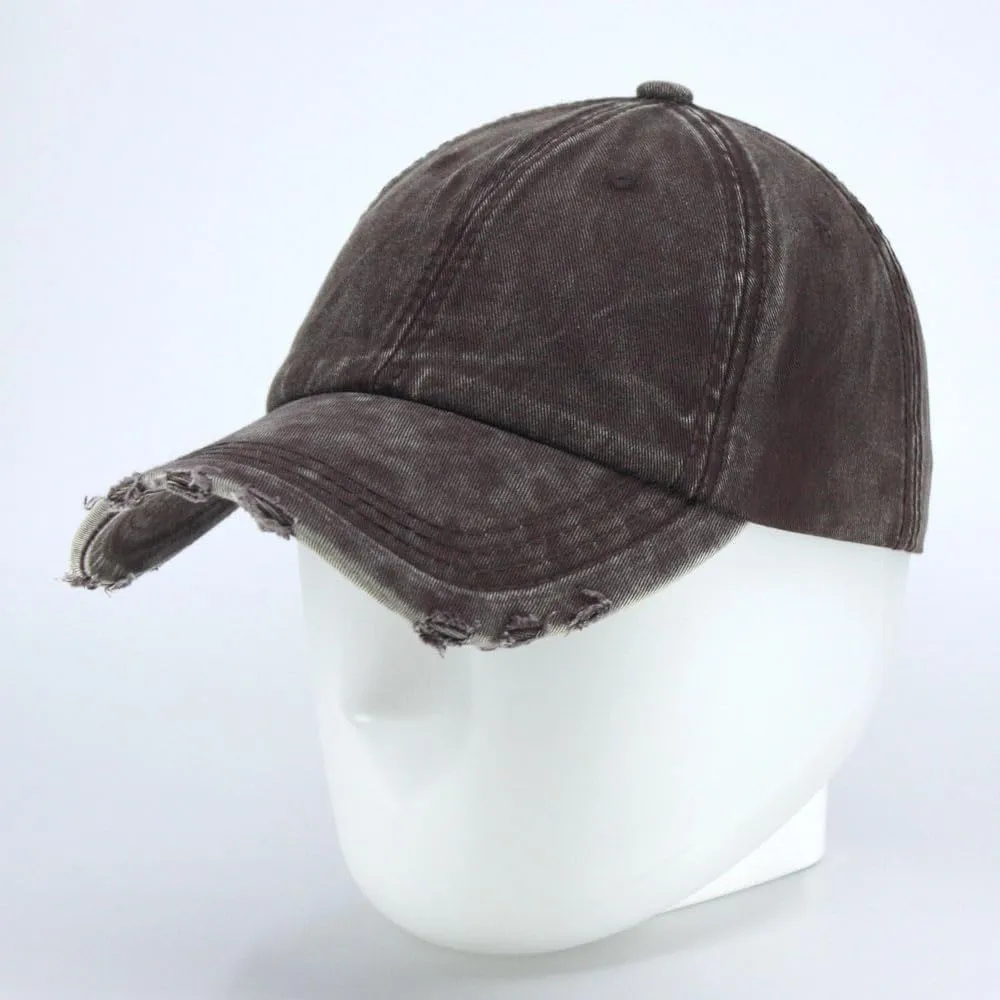 The Vintage Year Snow Washed Cotton Twill Low Profile Adjustable Baseball Cap