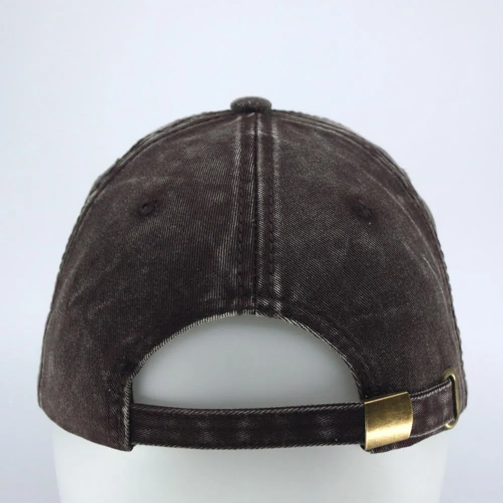 The Vintage Year Snow Washed Cotton Twill Low Profile Adjustable Baseball Cap