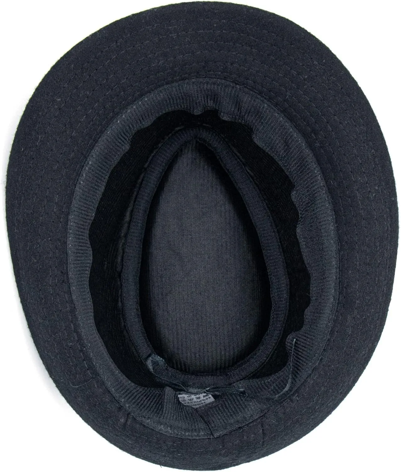 Unisex Classic Manhattan-Gangster-Fedora-Hat Short-Brim Trilby Hat - Women Men Wool Felt Winter Structured Hat with Band(S/M)
