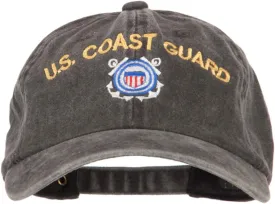 US Coast Guard Logo Embroidered Washed Cotton Twill Cap
