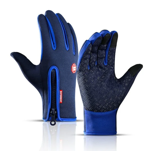 Winter Spring Warm Touch Screen Fishing Man Gloves Waterproof Women Ski Army Cycling  Windproof Non-Slip Fashion Black Gloves