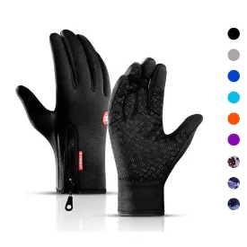 Winter Spring Warm Touch Screen Fishing Man Gloves Waterproof Women Ski Army Cycling  Windproof Non-Slip Fashion Black Gloves