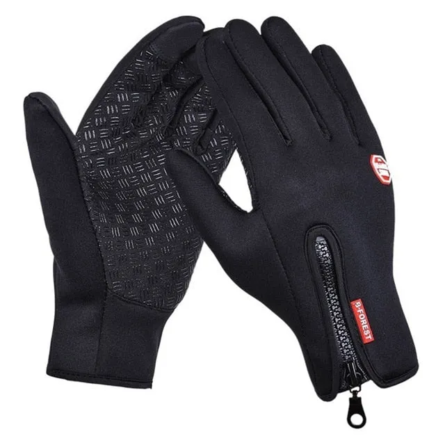 Winter Spring Warm Touch Screen Fishing Man Gloves Waterproof Women Ski Army Cycling  Windproof Non-Slip Fashion Black Gloves