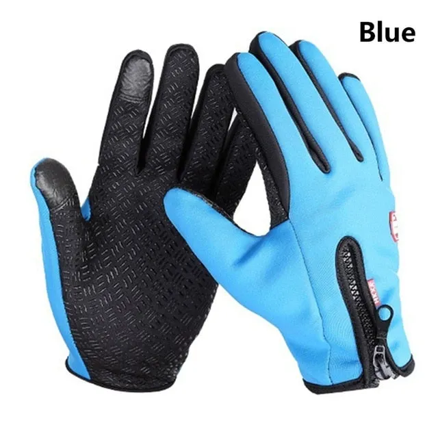Winter Spring Warm Touch Screen Fishing Man Gloves Waterproof Women Ski Army Cycling  Windproof Non-Slip Fashion Black Gloves