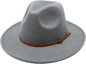 Women's Big Brimmed Fedora Hat Men and Women Panama Jazz Hat Panama Cap 6 56-58cm