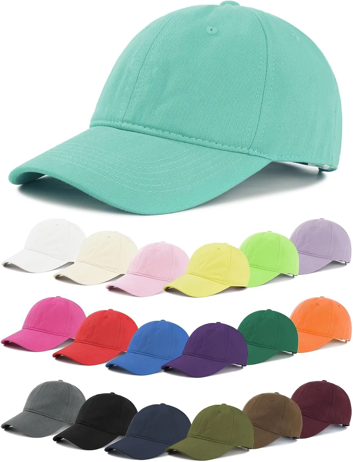 Zando Unisex Classic Baseball Caps Adjustable Sports Hats Outdoors Cotton Baseball Hat Cute Preppy Hat Golf Running Dad Hat